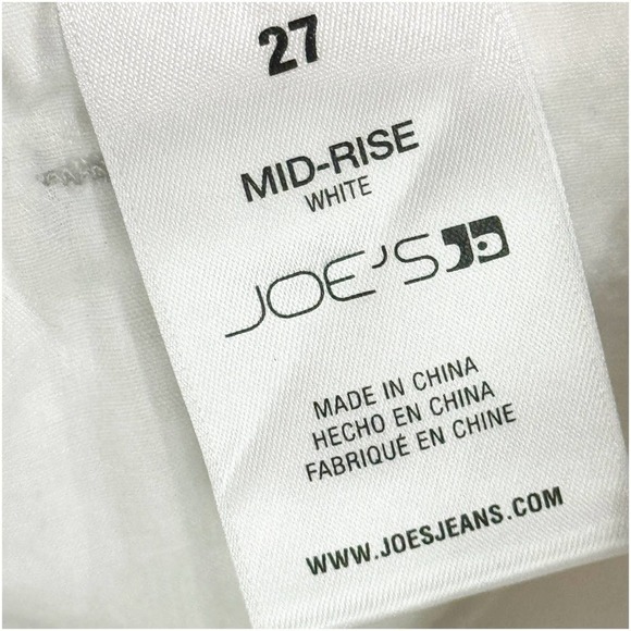 Joe's Mid Rise Straight Leg Cropped Denim Jeans White Women's Size 27 NWT - Picture 9 of 11
